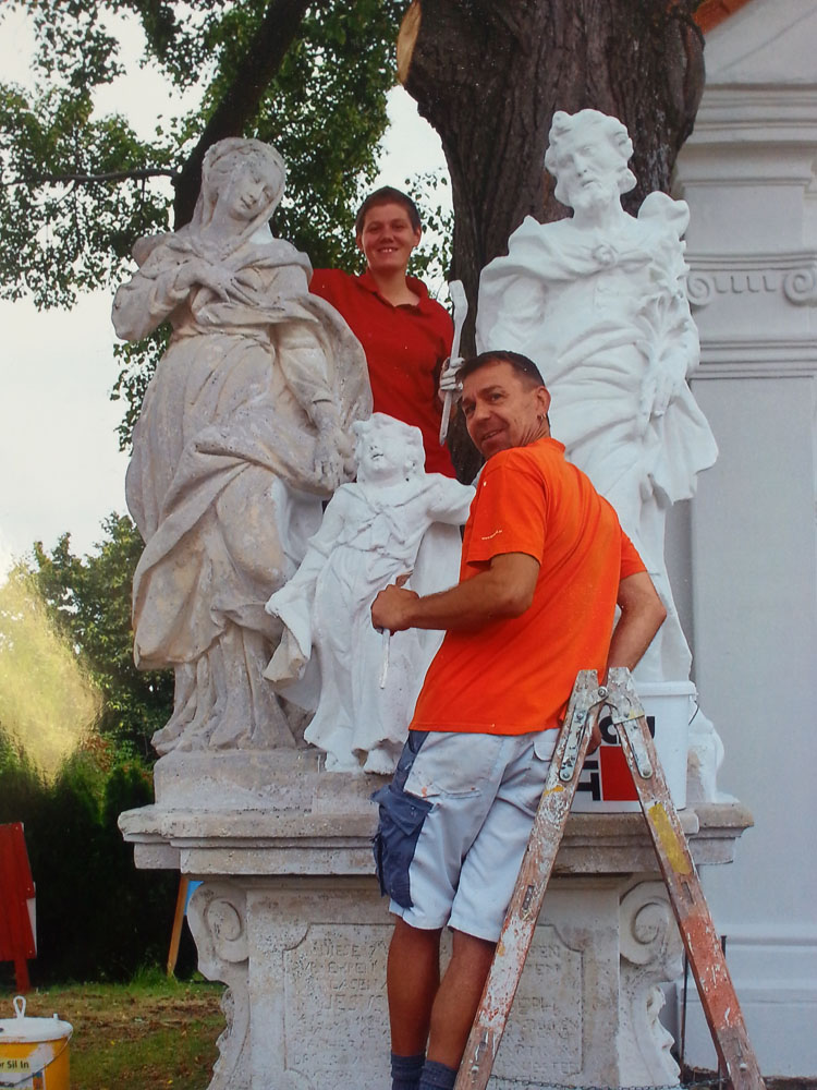 Restaurierung einer Statue